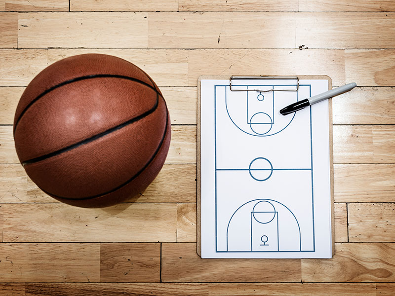 Pizarra de entrenador de Baloncesto